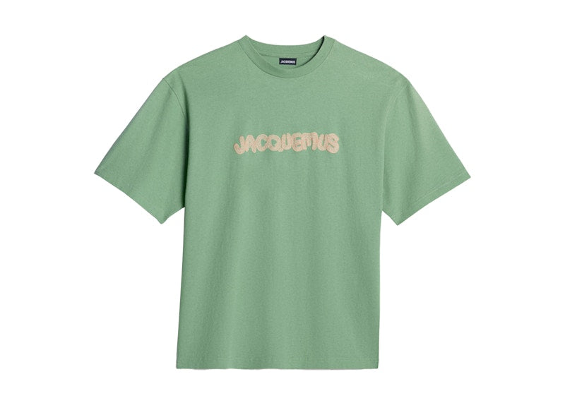 Jacquemus Le T-Shirt Raphia Logo T-shirt Print Macrame Logo Green