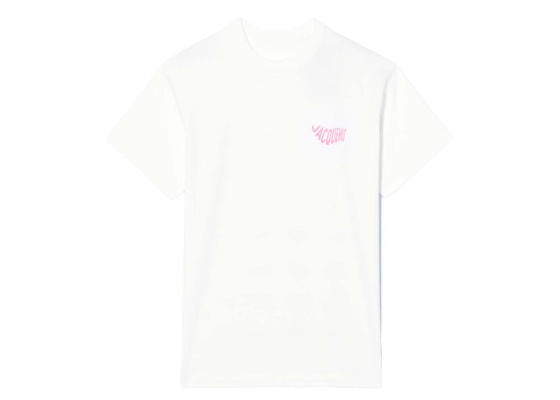 Jacquemus Le T-shirt Vague Print Wave Logo T-shirt White
