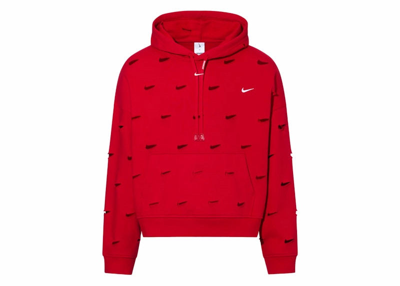 Jacquemus x Nike Le Swoosh Hoodie Dark Red