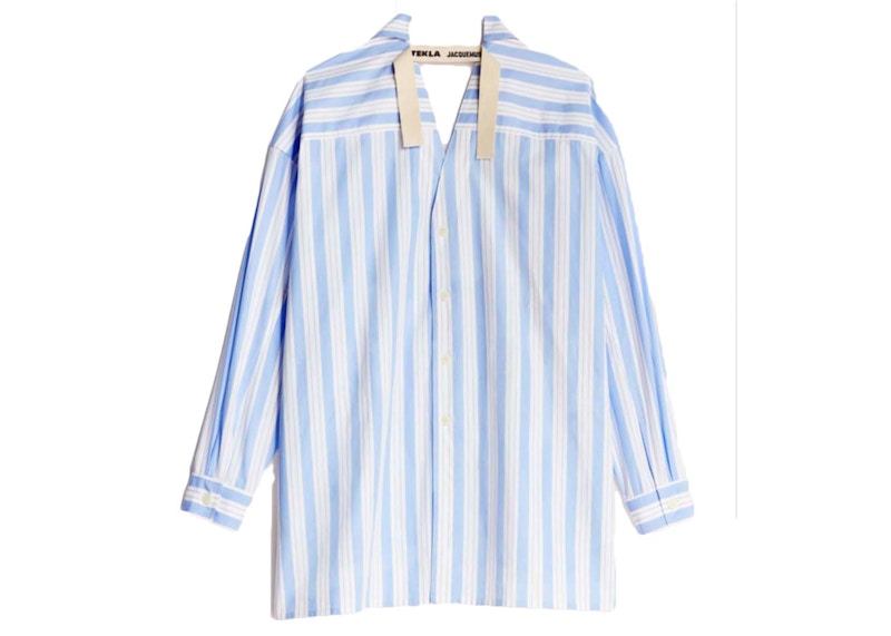 Jacquemus x Tekla La Chemise Blue White Stripe