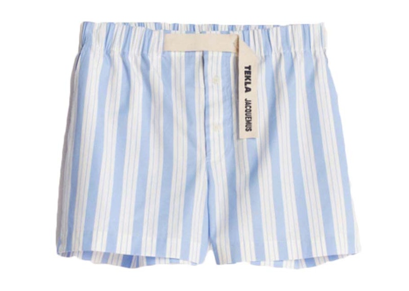 Jacquemus x Tekla Le Short Pyjama Blue White Stripe