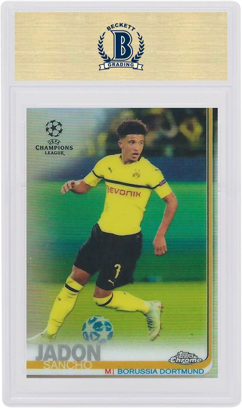 Jadon Sancho 2018 Topps Chrome UEFA Champions League Refractor #86 (PSA or BGS Graded)