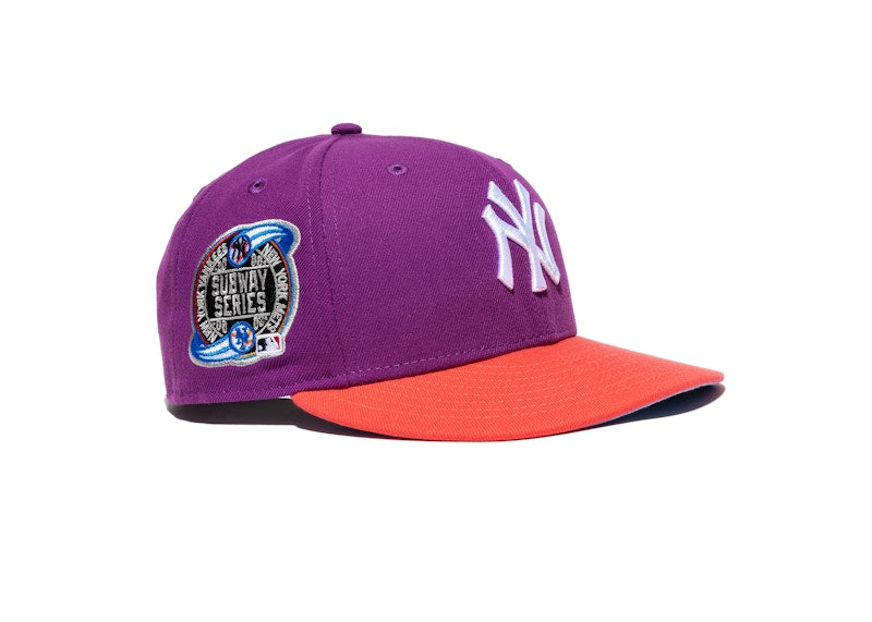 Jae Tips x Hat Club Yankee 5950 Subway Series On Field Fitted Hat Purple/Salmon