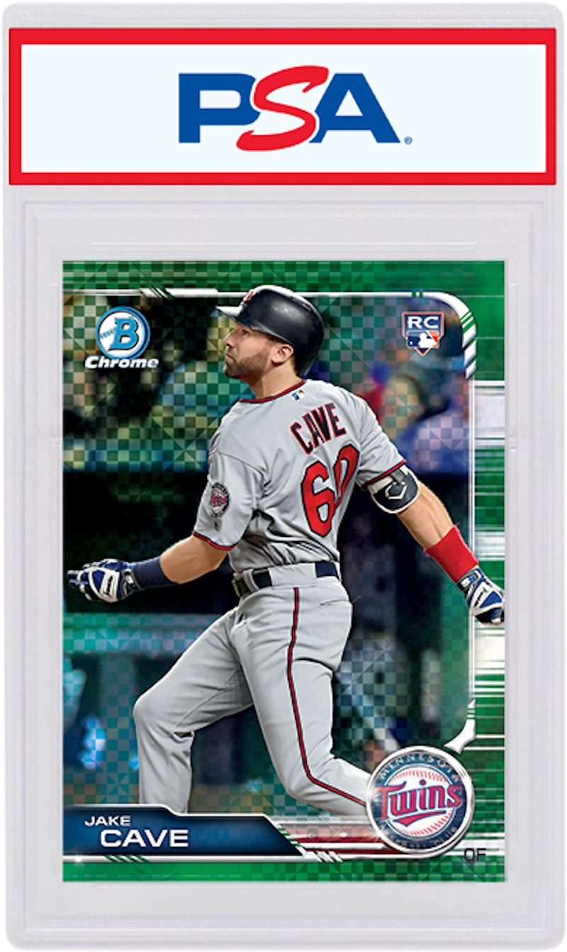 Jake Cave 2019 Bowman Chrome X Rookie Green X-Fractor /31 #5 (PSA or BGS Graded)