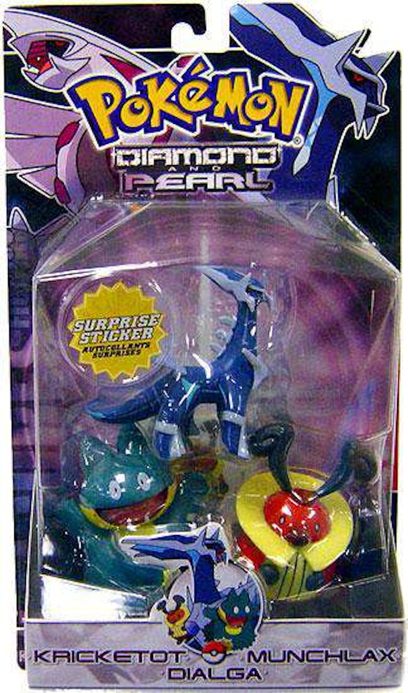Jakks Pacific Pokemon Series 2 Dialga, Munchlax & Kricketot Figure (Set of 3)