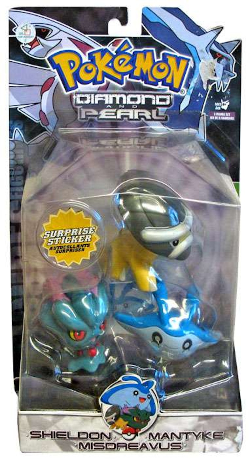 Jakks Pacific Pokemon Series 3 Mantyke, Misdreavus & Shieldon Figure (Set of 3)