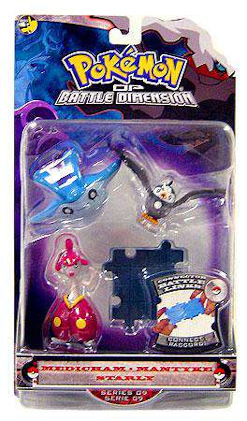 Jakks Pacific Pokemon Series 9 Medicham, Mantyke & Starly Figure (Set of 3)