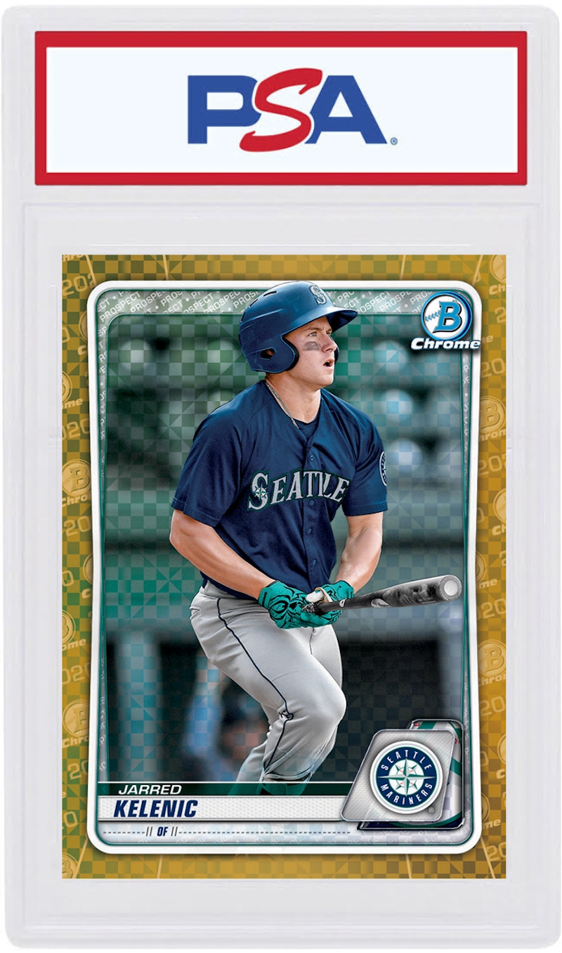 Jarred Kelenic 2020 Bowman Chrome X Gold X-Fractor /3 #BCP-212 (PSA or BGS Graded)