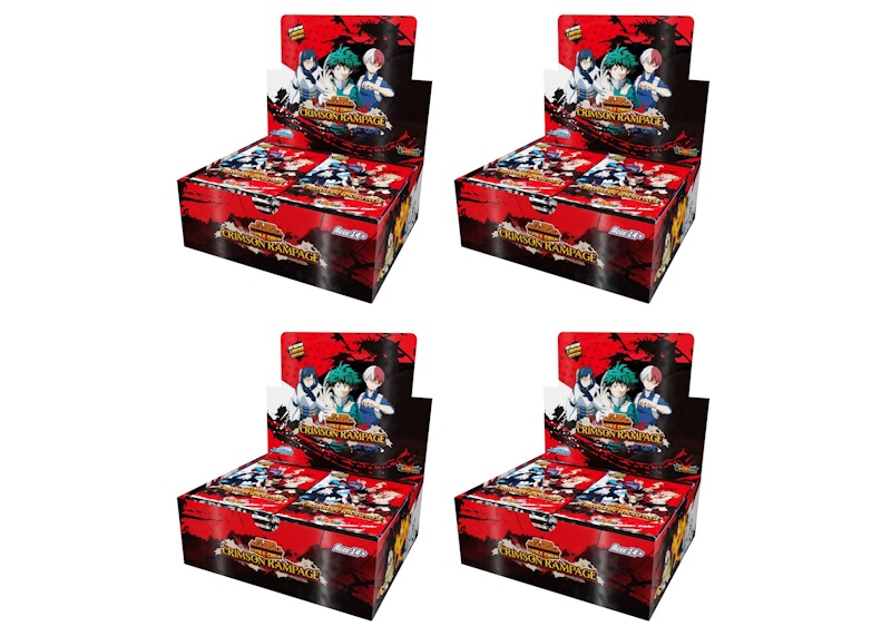 Jasco UniVersus My Hero Academia CCG Crimson Rampage 1st Edition Booster Box 4x Lot