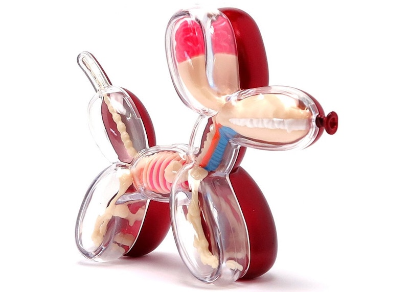 Jason Freeny 4D Master Baby Funny Anatomy Balloon Dog Figure Metallic Red