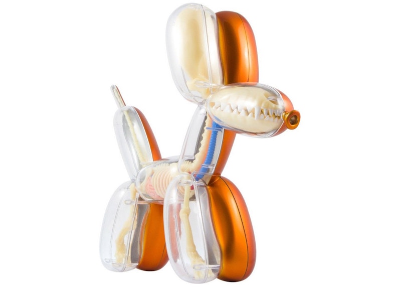 Jason Freeny 4D Master Funny Anatomy Balloon Dog Figure Metallic Orange