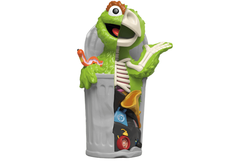 Jason Freeny Mighty Jaxx XXRay Plus Oscar The Grouch Figure
