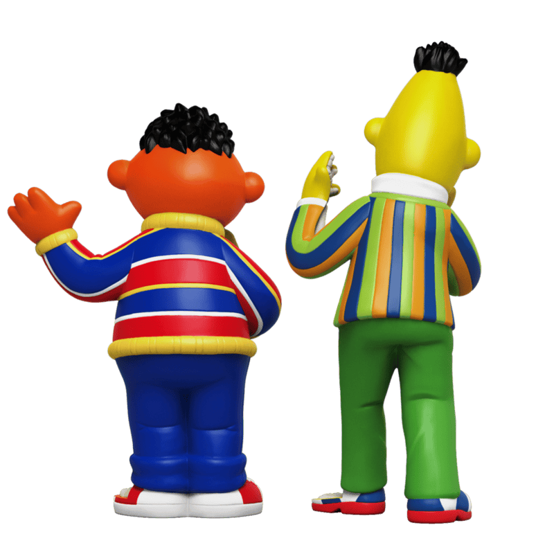 Jason Freeny XXRAY Plus: 9" Bert & 8.5" Ernie Figure