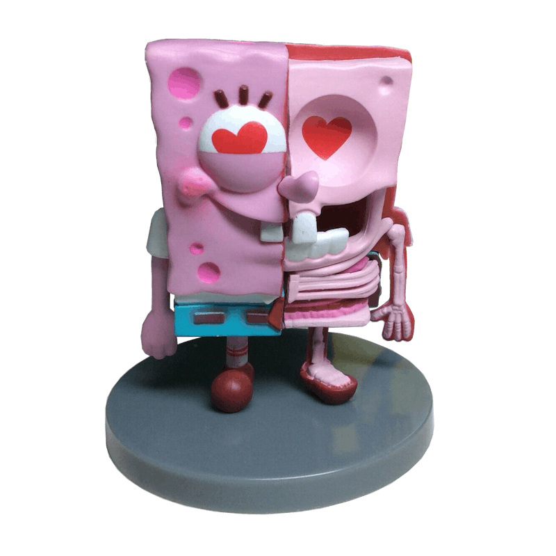 Jason Freeny x Nickelodeon Spongebob Hidden Dissectibles Spongebob Chase Figure Pink