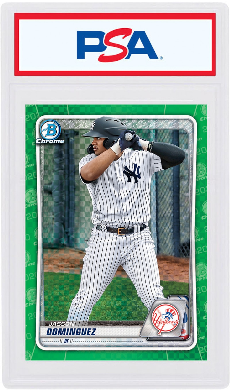Jasson Dominguez 2020 Bowman Chrome X Green X-Fractor /31 #BCP-243 (PSA or BGS Graded)