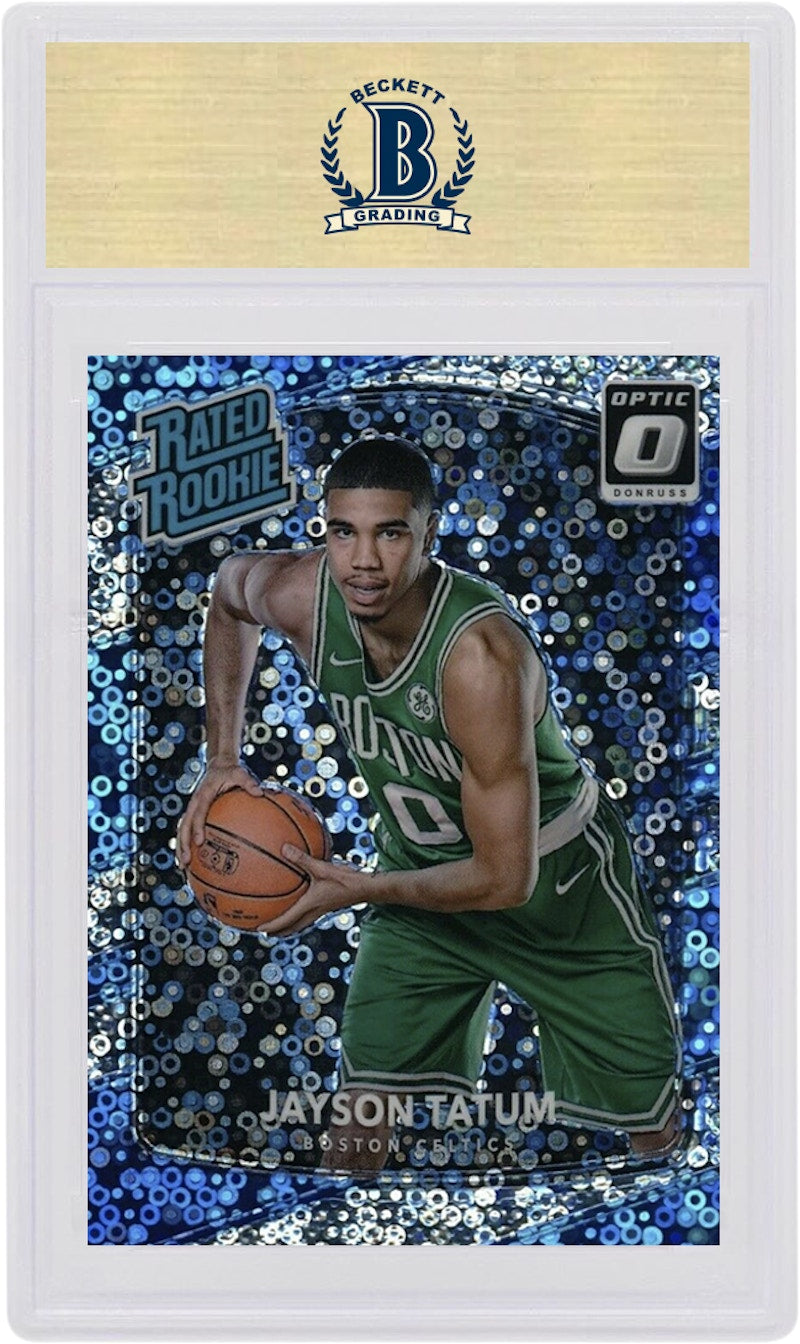 Jayson Tatum 2017 Donruss Optic Rookie Fast Break Holo #198 (PSA or BGS Graded)