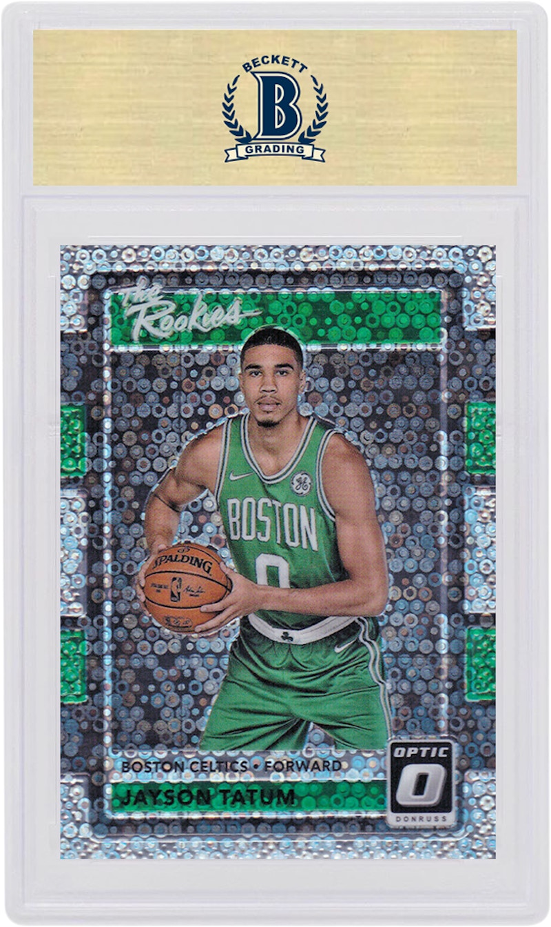Jayson Tatum 2017 Donruss Optic The Rookies Rookie Fast Break Holo #3 (PSA or BGS Graded)