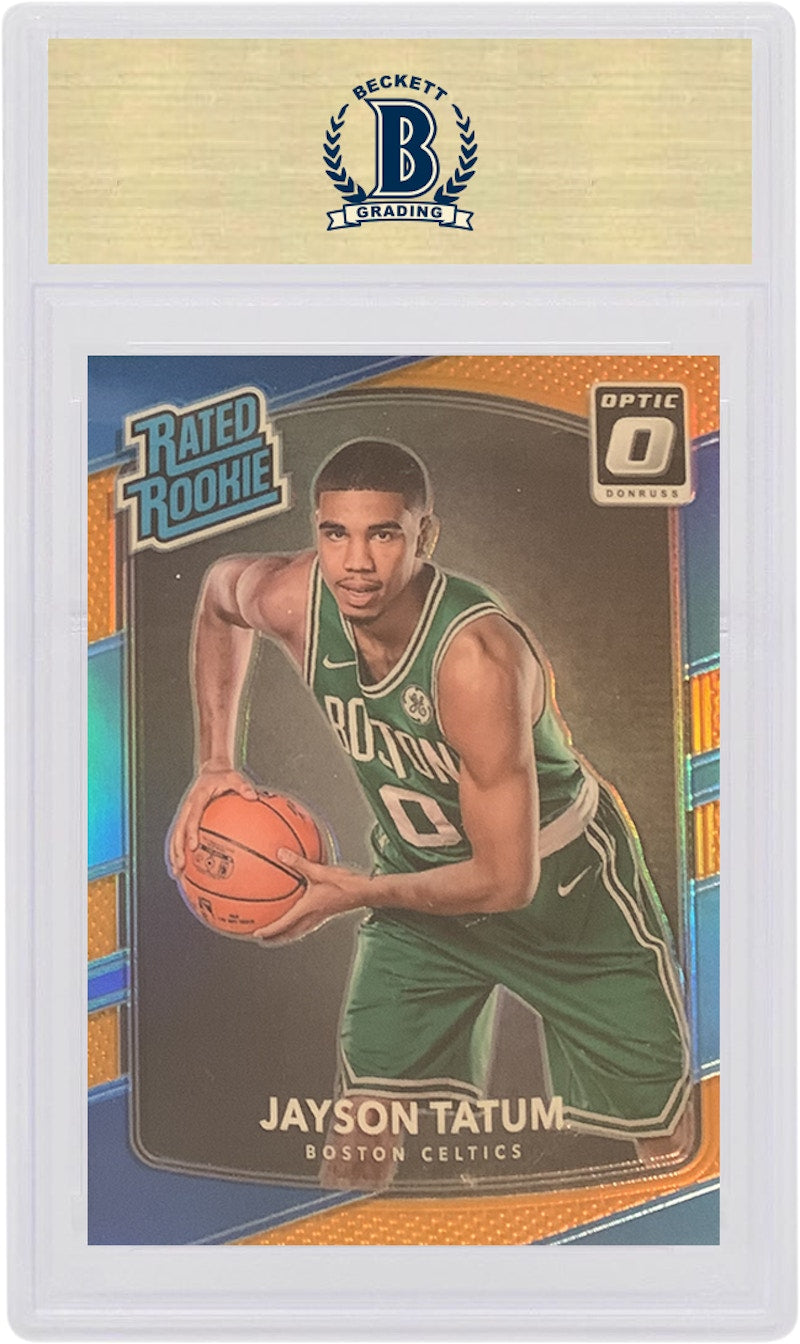 Jayson Tatum 2017 Panini Donruss Optic Rookie Orange /199 #198 (PSA or BGS Graded)