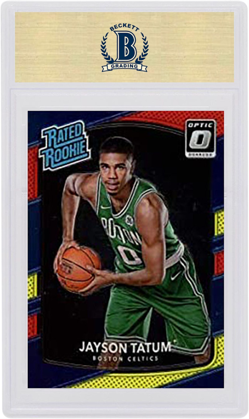 Jayson Tatum 2017 Panini Donruss Optic Rookie Red/Yellow #198 (PSA or BGS Graded)