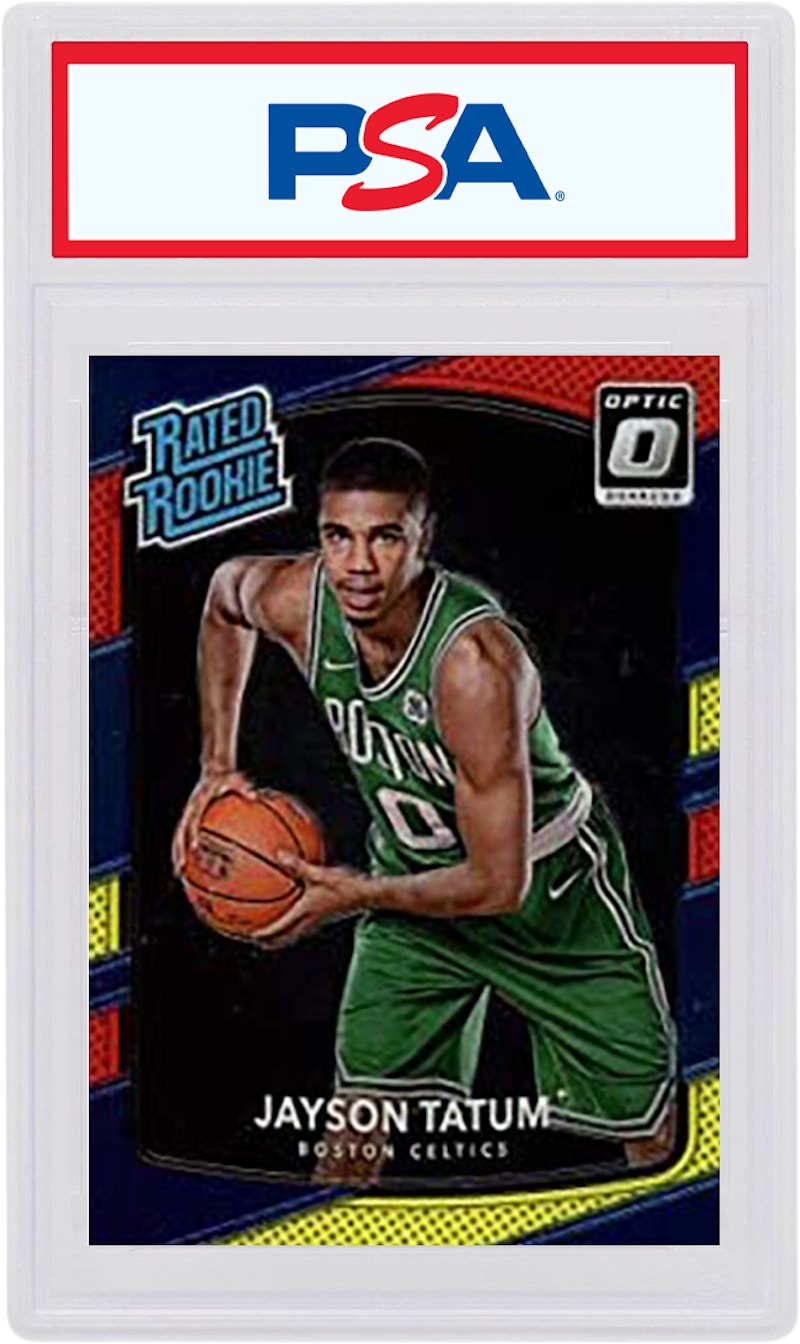 Jayson Tatum 2017 Panini Donruss Optic Rookie Red/Yellow #198 (PSA or BGS Graded)