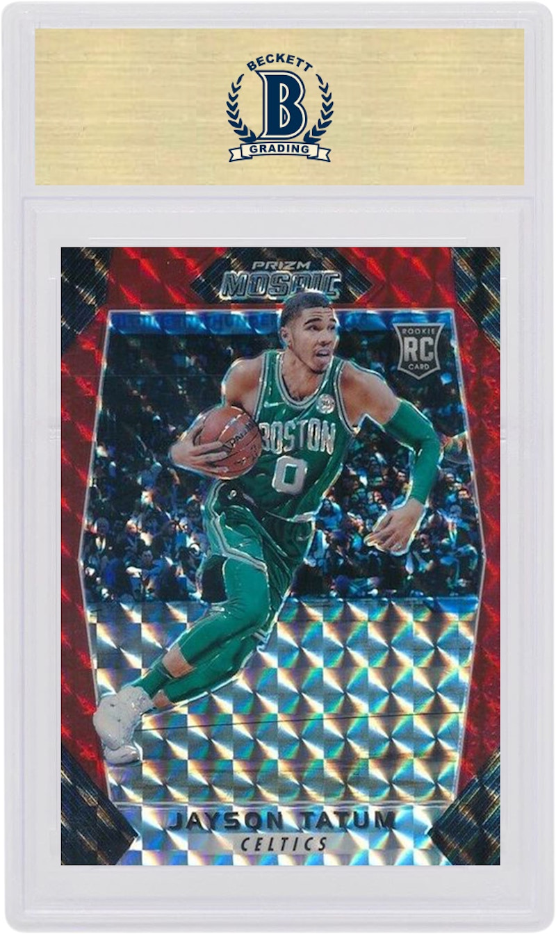 Jayson Tatum 2017 Panini Prizm Mosaic Rookie Red #20 (PSA or BGS Graded)