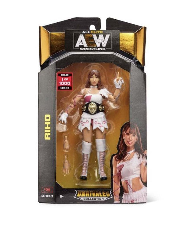 Jazwares All Elite Wrestling (AEW) Unrivaled Collection Riho Chase Edition Action Figure (Edition of 1000)