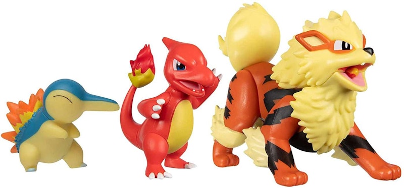 Jazwares Pokemon Battle Figure Arcanine, Charmeleon & Cyndaquil Amazon Exclusive Mini Figure (Set of 2)