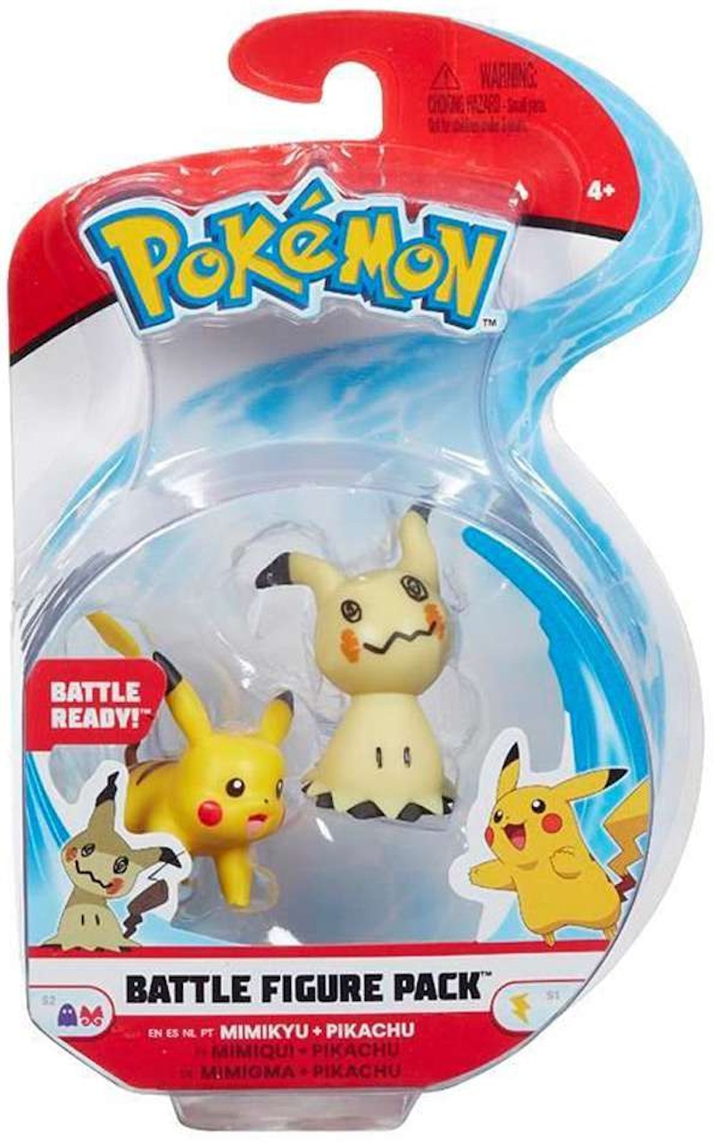 Jazwares Pokemon Battle Figure Mimikyu & Pikachu Mini Figure (Set of 2)