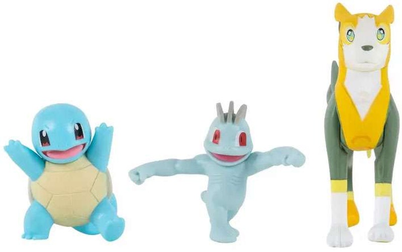 Jazwares Pokemon Battle Figure Squirtle, Boltund & Machop Mini Figure (Set of 3)