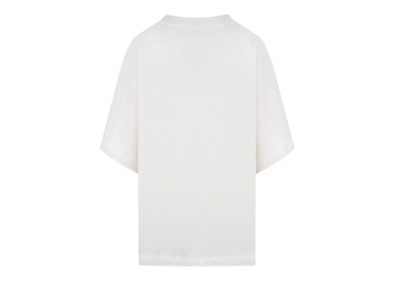 Jil Sander Boxy Fit Logo Print Cotton T-Shirt Ivory/Black