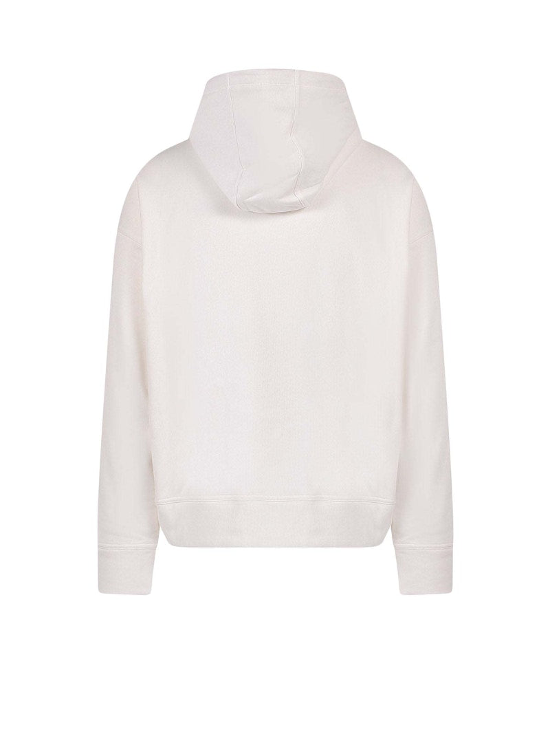 Jil Sander Man Cotton Frontal Logo Hoodie White