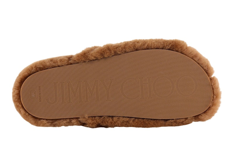 Jimmy Choo Acinda Shearling Slipper Brown