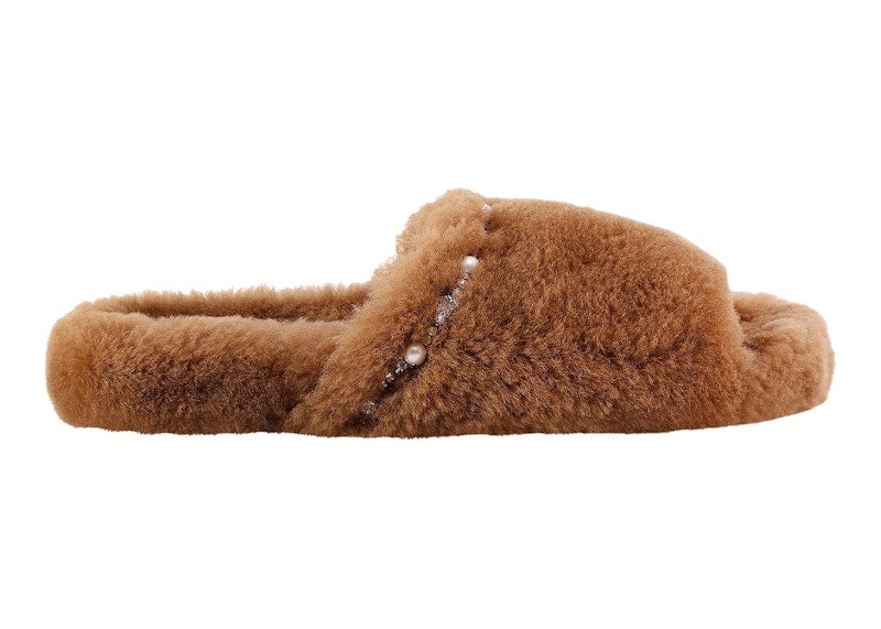 Jimmy Choo Acinda Shearling Slipper Brown