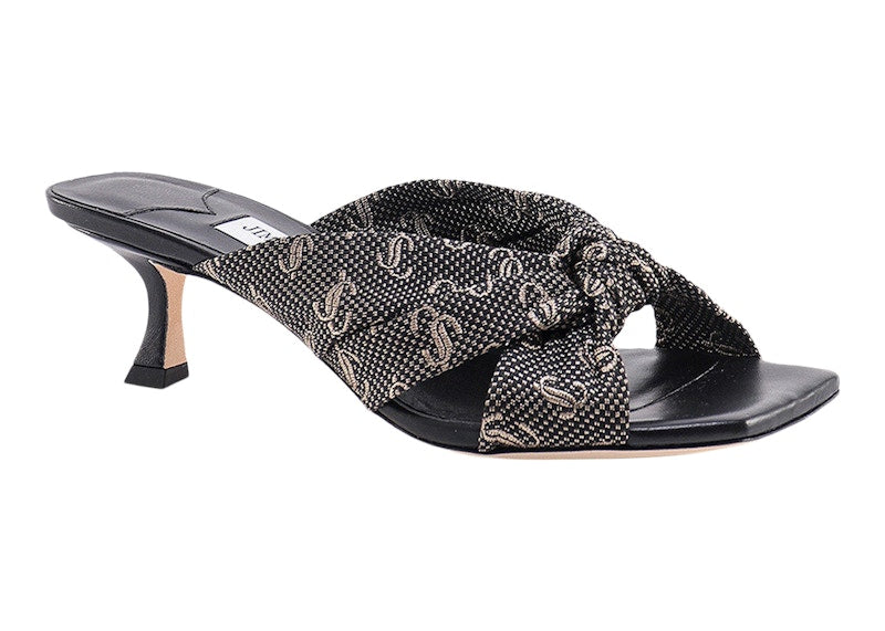 Jimmy Choo Avenue 50 55mm Mule Black Fabric