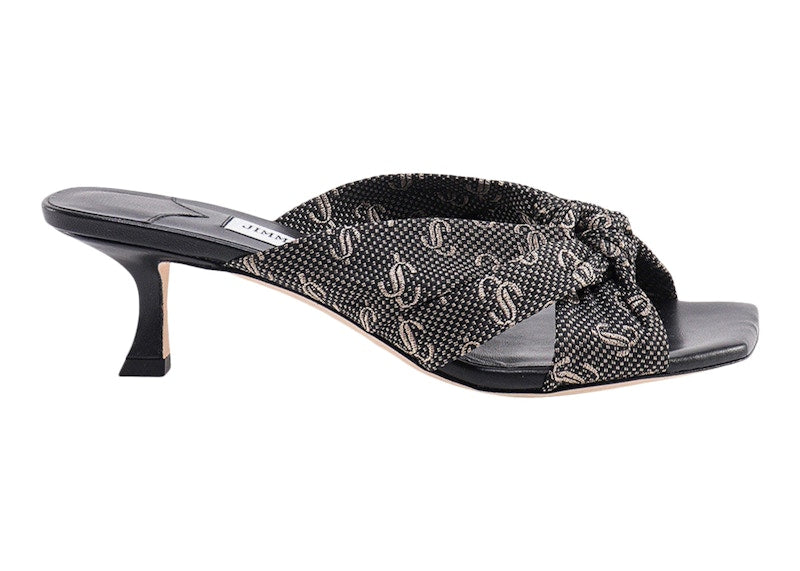 Jimmy Choo Avenue 50 55mm Mule Black Fabric