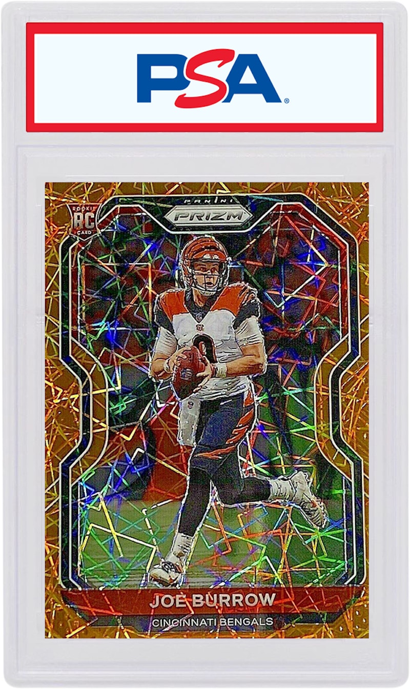 Joe Burrow 2020 Panini Prizm Rookie Lazer #307 (PSA or BGS Graded)