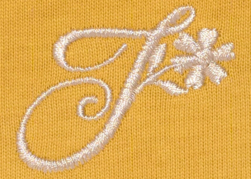 Joe Freshgoods J Flower Embroidered Logo T-shirt Mustard Yellow