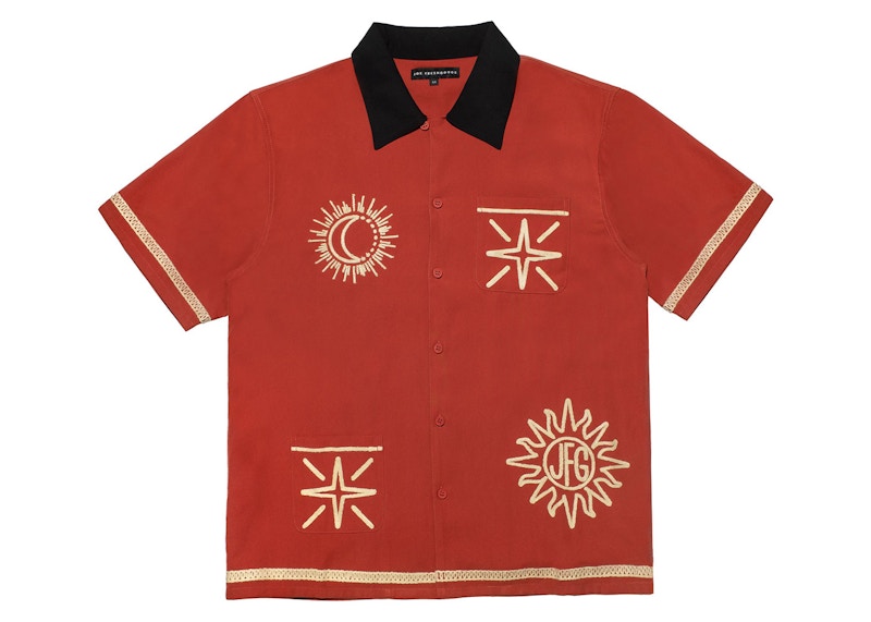 Joe Freshgoods Love Is In The Sky Button Up Brick Red