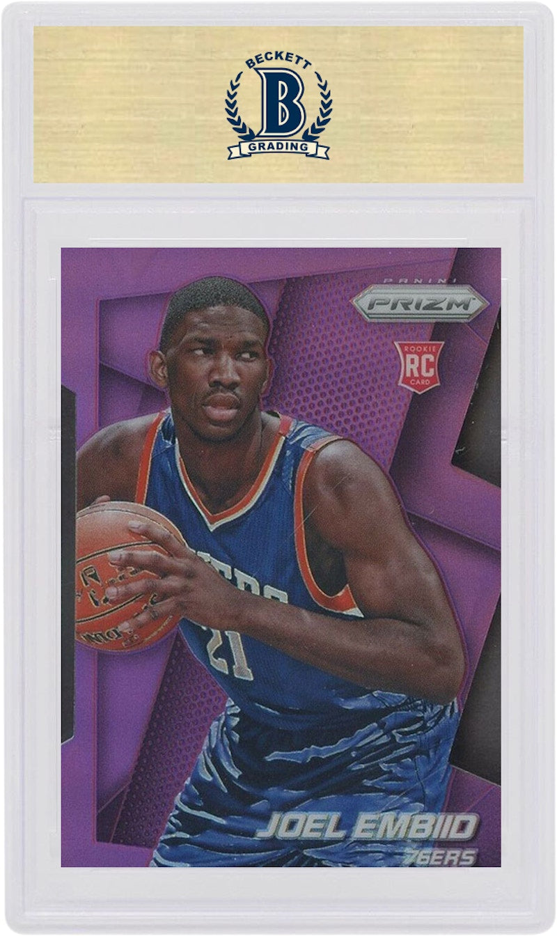 Joel Embiid 2014 Panini Prizm Rookie Purple Die Cut /139 #253 (PSA or BGS Graded)