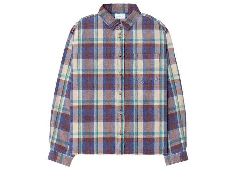 John Elliott Hemi Oversized Long Sleeve Flannel Shirt Orchard Check
