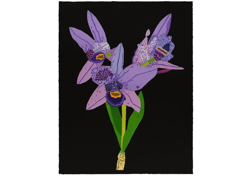 Jonas Wood Dog-Faced Purple Orchid 2022 Print (Signed, Edition of 40)