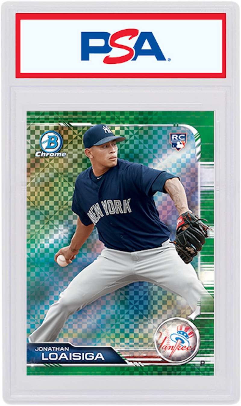 Jonathan Loaisiga 2019 Bowman Chrome X Rookie Green X-Fractor /31 #12 (PSA or BGS Graded)