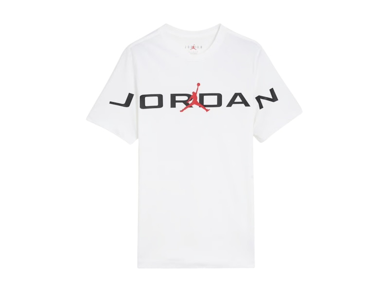 Jordan Air Short Sleeve T-shirt White/Red/Black