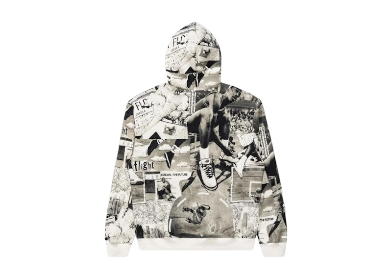 Jordan Brooklyn Fleece Printed Pullover Hoodie Black/Sail/Black