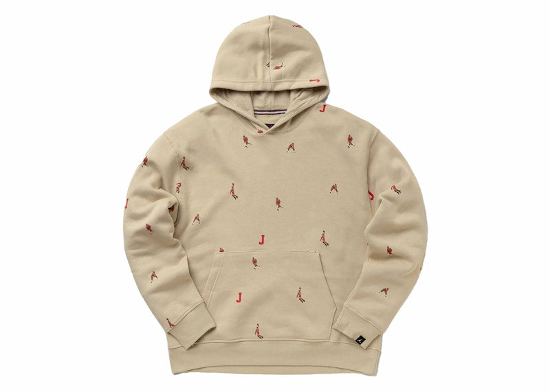 Jordan Essential Holiday Jumpman Fleece Pullover Hoodie Light Brown