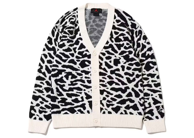 Jordan Fight Heritage Knit Cardigan (Asia Sizing) White Cement Grey