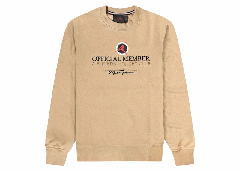 Jordan Flight MVP Lightweight Fleece Crew-Neck Sweatshirt Beige