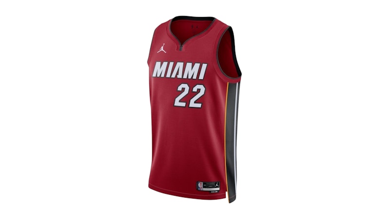 Jordan Jimmy Butler Miami Heat 2022 Dri-Fit Jersey Red