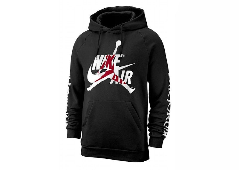 Jordan Jumpman Classic Sleeve Print Hoodie Black