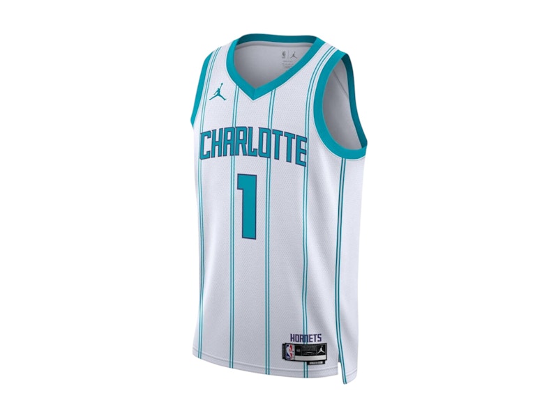 Jordan NBA Charlotte Hornets Lamelo Ball Association Edition Swingman Jersey White/Tail
